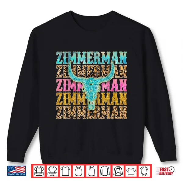 Sweatshirt Retro Zimmerman Name Vintage Gift for Men Women Kids Shirt