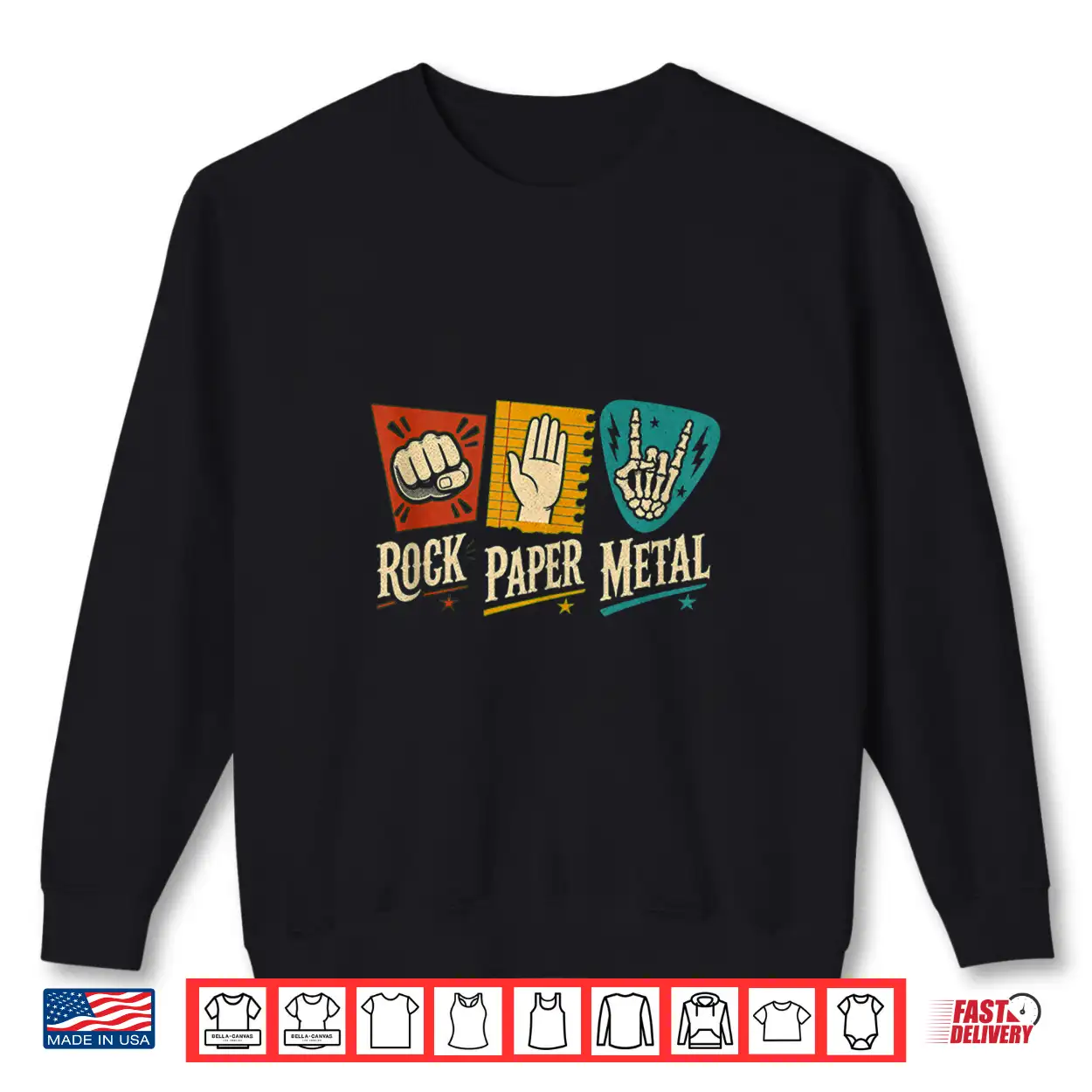 Rock Paper Metal Music Design Shirt Rock Paper Metal Music Design Shirt
