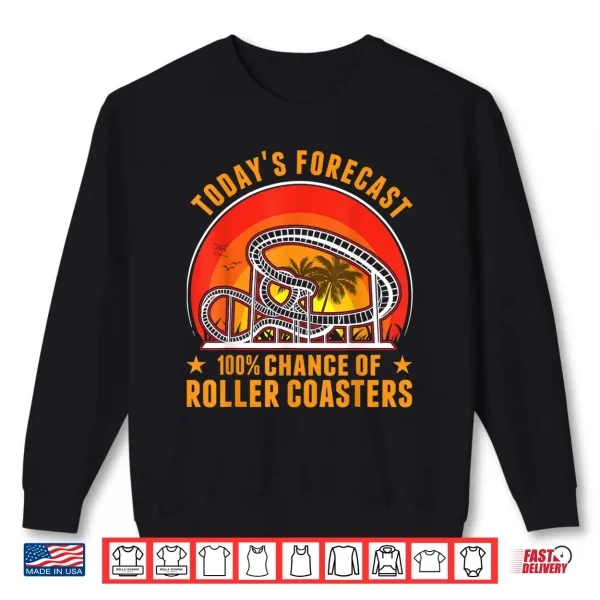 Sweatshirt Roller Coaster Amusement Park Shirt