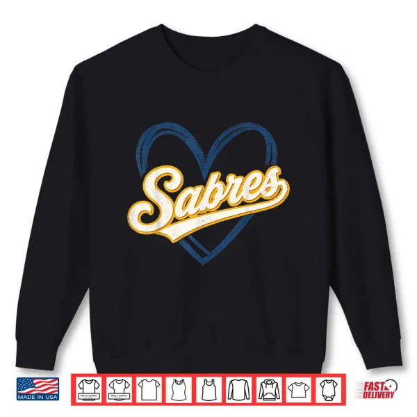 Sweatshirt Sabres Name Retro Vintage Gift for Men Women Boy Girl Shirt