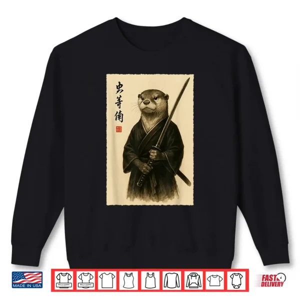 Sweatshirt Samurai Otter Warrior Japanese Aesthetic Anime Culture Shirt