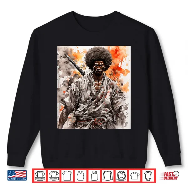Sweatshirt Samurai Saga The Afro American Anime Cartoon Adventure Shirt