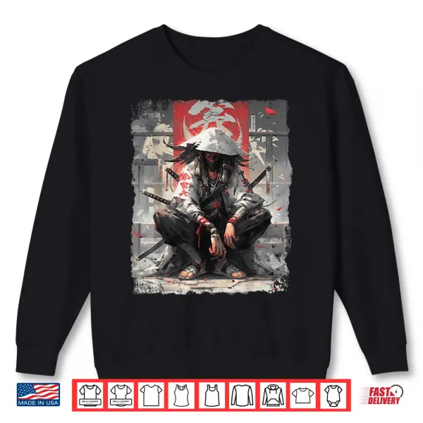 Sweatshirt Samurai Sword Katana Ninja Japan Manga Anime Streetwear Shirt