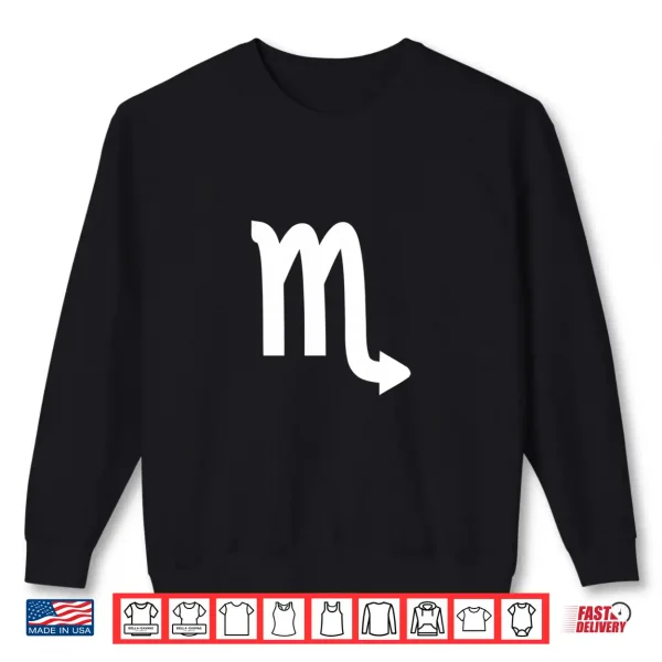Sweatshirt Scorpio Zodiac Signs Simple Symbols Shirt