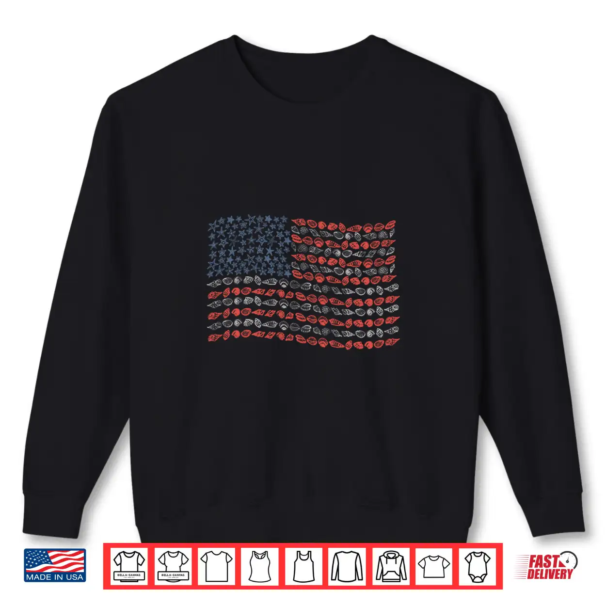 Seashell Starfish Flag Shirt Seashell Starfish Flag Shirt