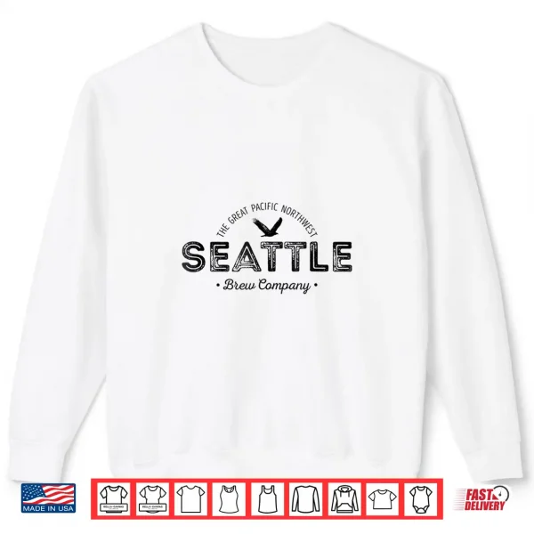 Sweatshirt Seattle Brew Company Craft Beer Brewing Distressed T Shirt