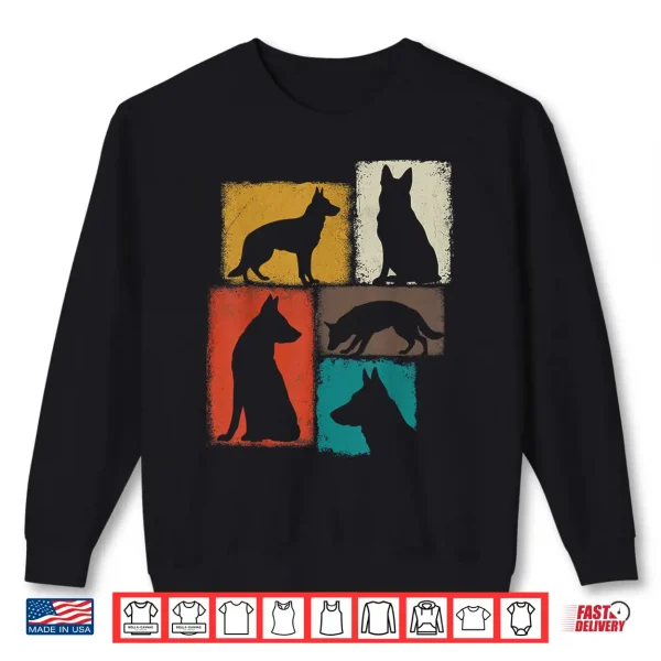 Sweatshirt Shepherd Vintage Collage German Shepherd Mom Dog Lover Shirt