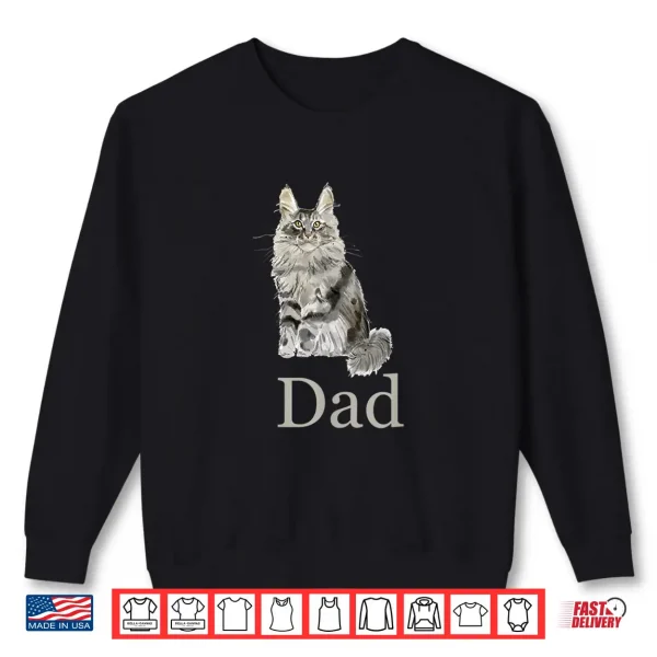 Sweatshirt Shirt Cat Daddy Maine Coon Cat Father Shirt