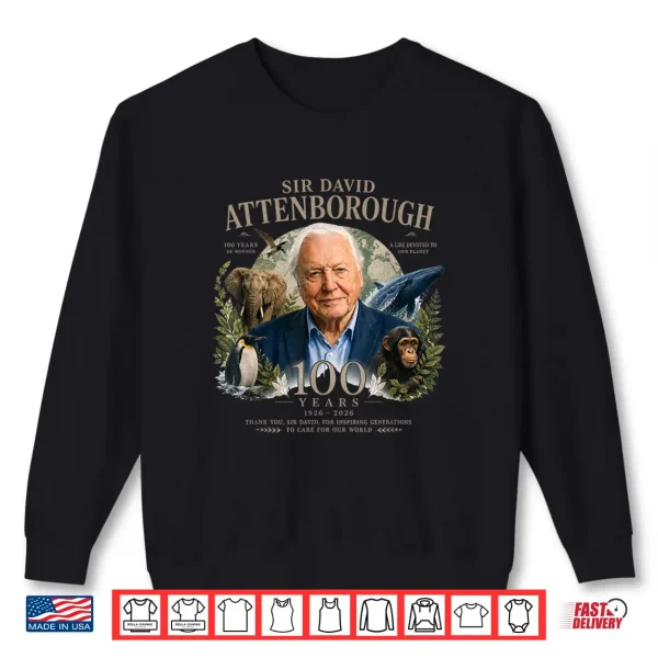Sweatshirt Sir David Attenborough 100th Birthday Celebration Shirt
