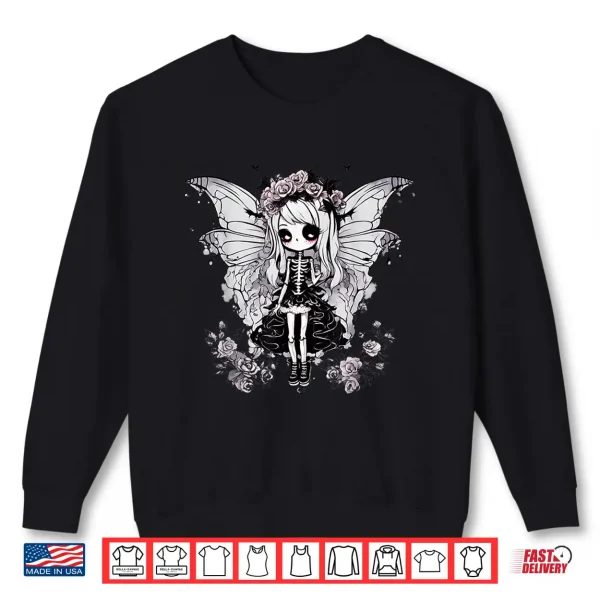 Sweatshirt Skeleton Fairy Anime Goth Kawaii Shirt