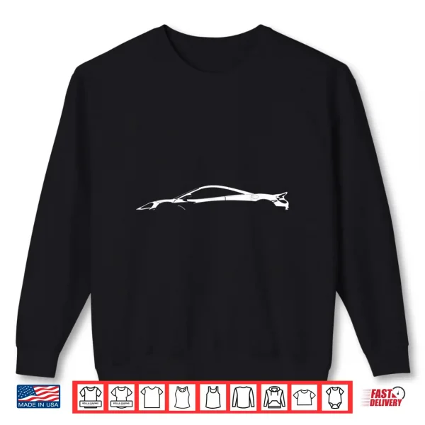 Sweatshirt Sleek Sports Car Silhouette Design Shirt