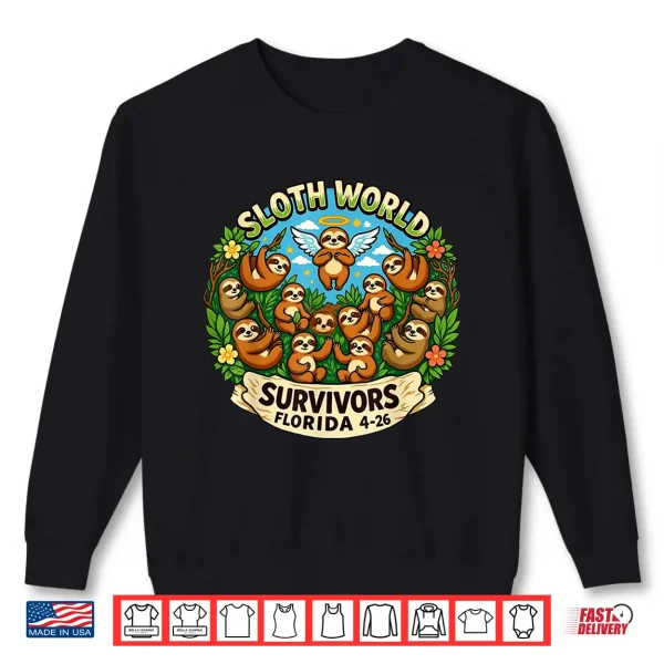 Sweatshirt Sloth World 13 Survivors Design Shirt