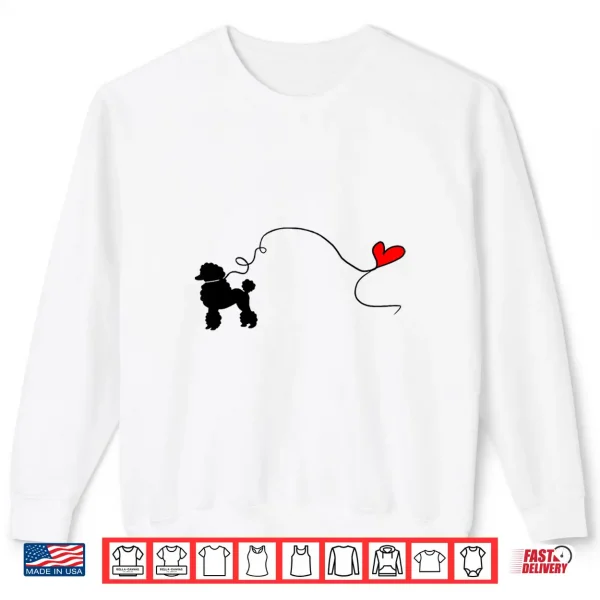 Sweatshirt Sock Hop 50s Costume Poodle Shirt Cute Poodle 1950s Heart Shirt