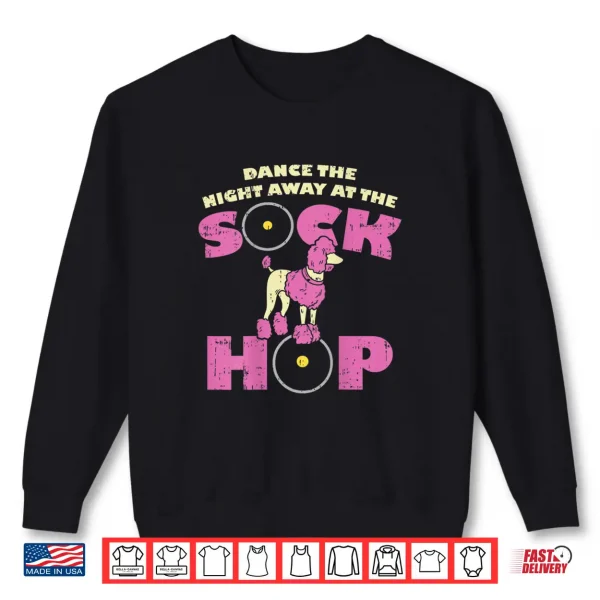 Sweatshirt Sock Hop Party Attire 50s Pink Poodle Shirt