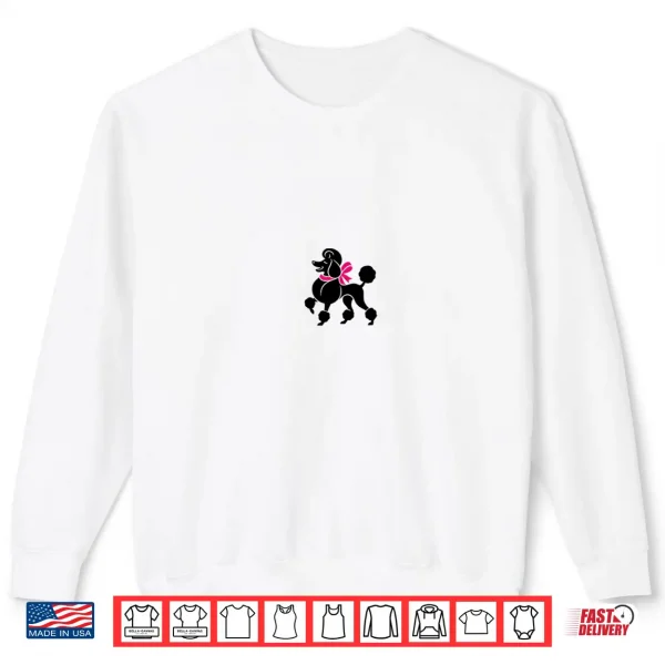 Sweatshirt Sock Hop Poodle Pink Scarf Shirt