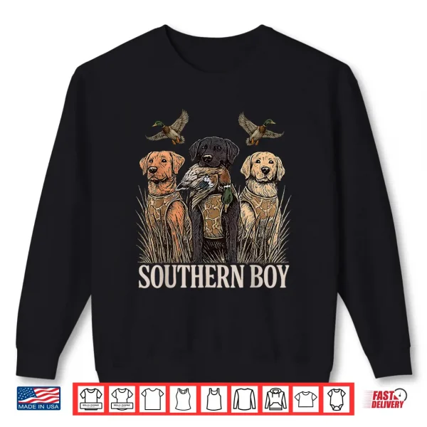 Sweatshirt Southern Boy Duck Hunting Dog Labrador Retriever Dog Shirt