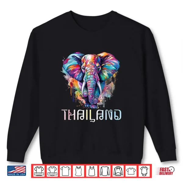 Sweatshirt Souvenir Matching Family Summer Travel Elephant Thailand Shirt