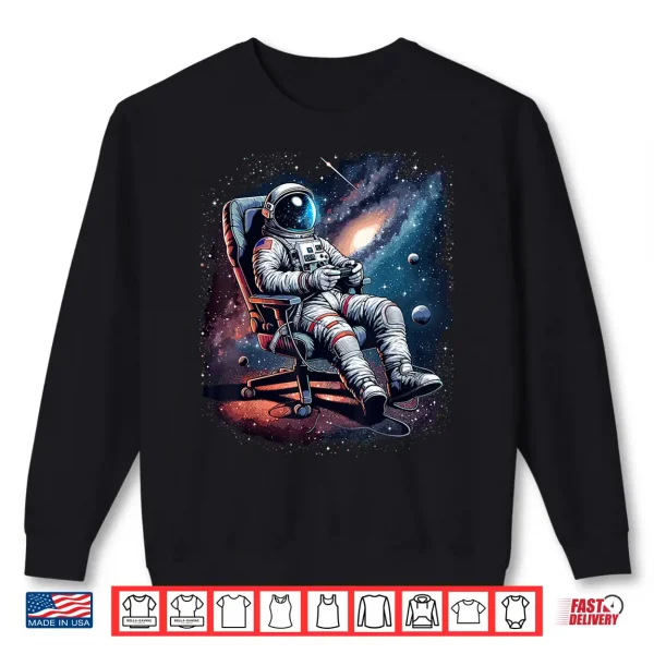Sweatshirt Space Astronaut Gaming System Planets Astronaut Gamer Shirt