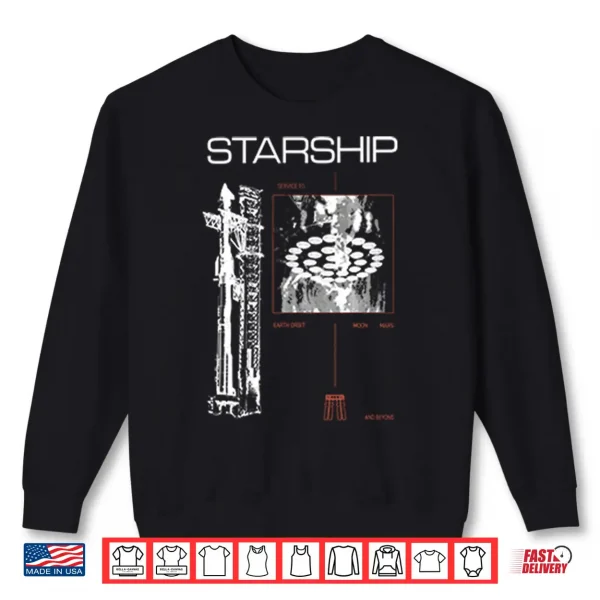 Spacex Starship Shirt 2 Sweatshirt SpaceX Starship Shirt