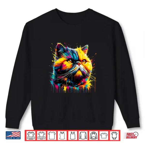 Sweatshirt Splash Art Exotic Shorthair Shorthaired Persian Shirt