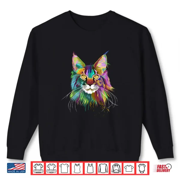 Sweatshirt Splash Maine Coon Cat Shirt