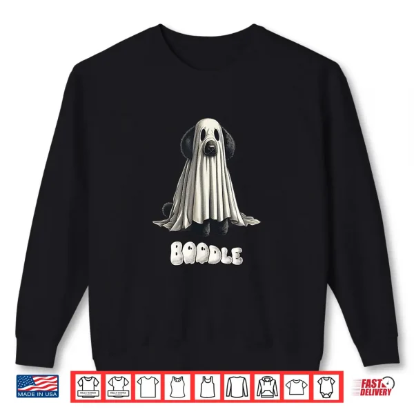 Sweatshirt Spooky Boodle Black Poodle Halloween Ghost Funny Dog Mom Shirt