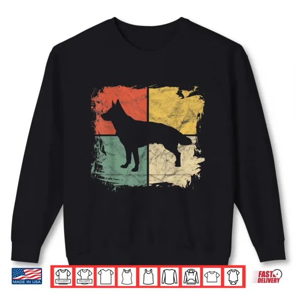 Sweatshirt Square Retro German Shepherd Owner Gift Dog Shepard Dad Mom Shirt