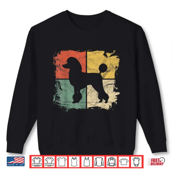 Sweatshirt Square Retro Poodle Owner Gift Dog Poodle Dad Mom Shirt
