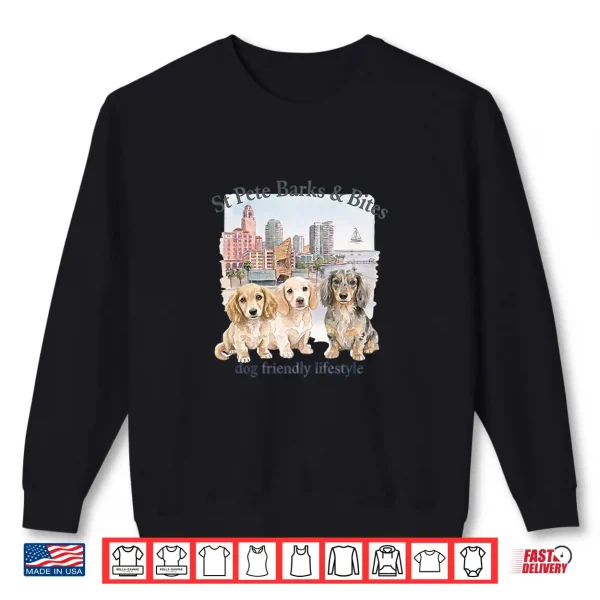 Sweatshirt St Pete Barks Bites Dachshunds Premium Tri Blend Shirt