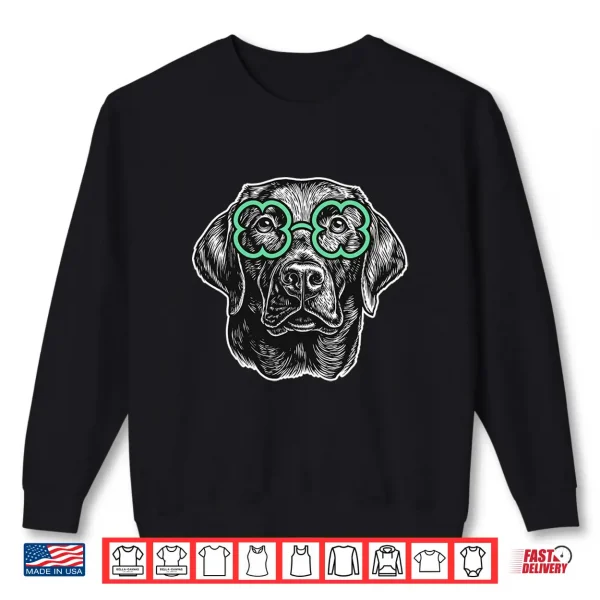 Sweatshirt St. Patricks Day Labrador Retriever Cute St Paddys Day Dog Shirt