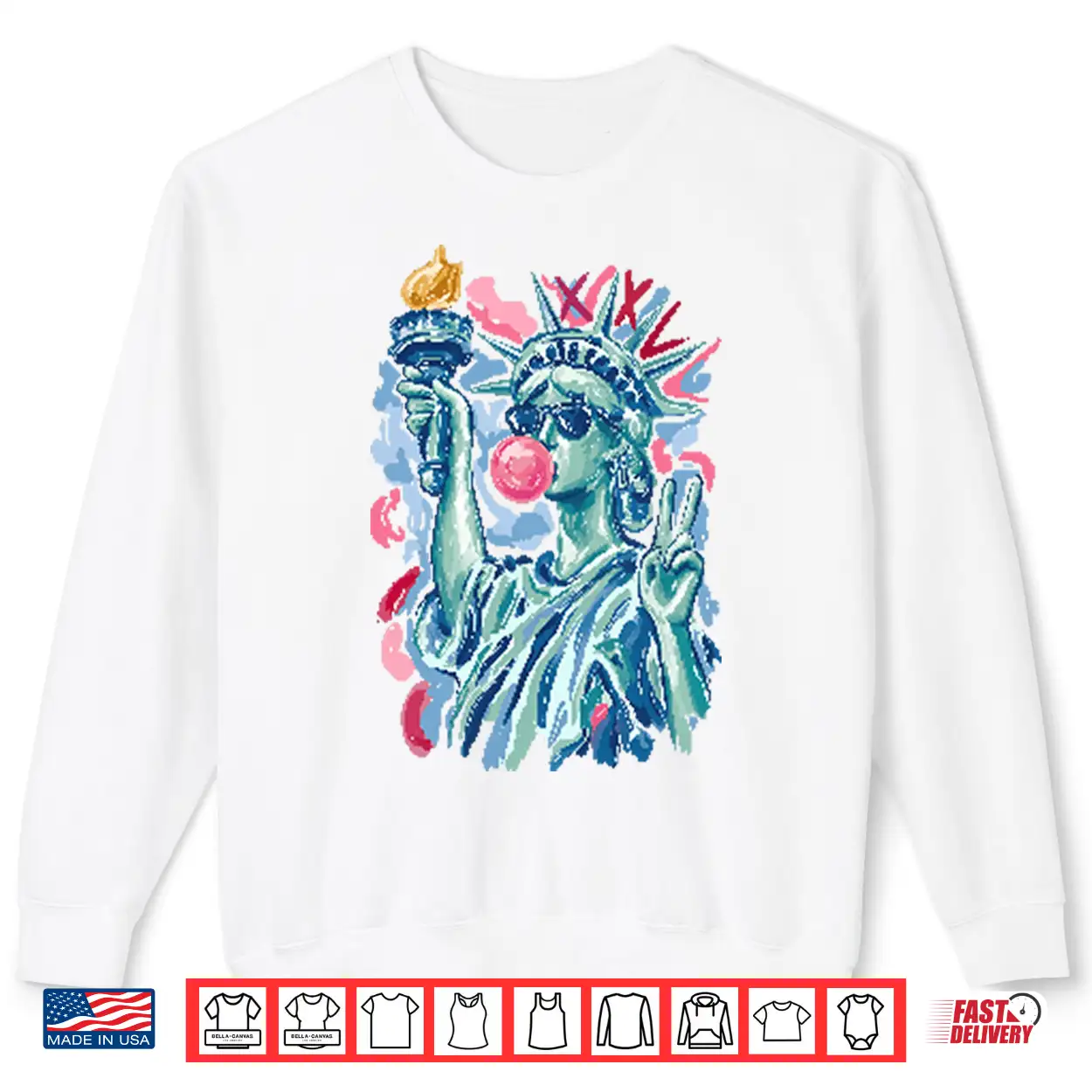 Statue Of Liberty Blowing Bubble Gum 4Th Of July Shirt Statue Of Liberty Blowing Bubble Gum 4Th Of July Shirt