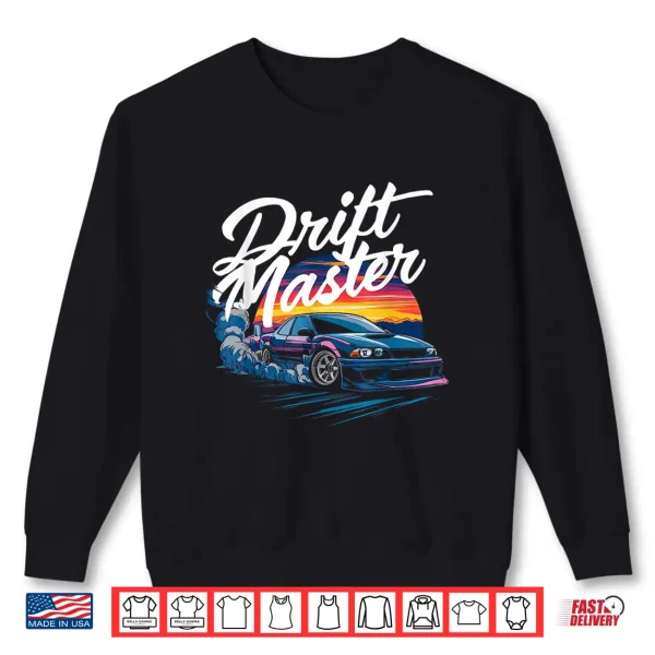 Sweatshirt Sunset Drifting Car Enthusiast Drift Master Racing Shirt