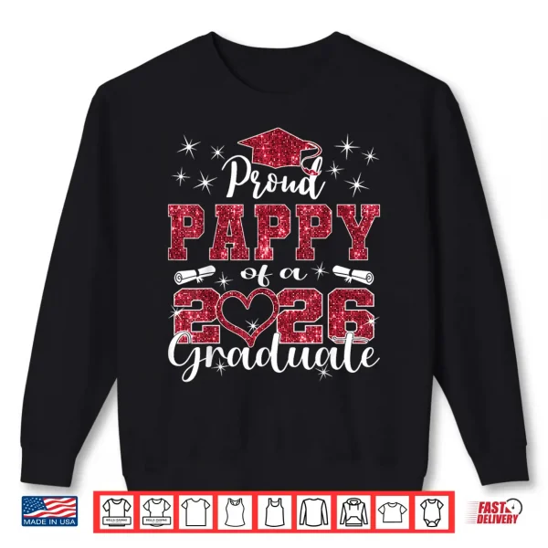 Sweatshirt Super Proud Pappy of 2026 Graduate Senior Graduation Family Shirt