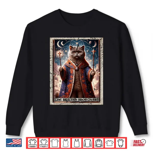 Sweatshirt Tarot Card British Shorthair Cat Shirt