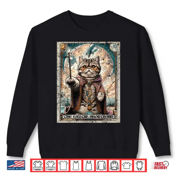 Sweatshirt Tarot Card Exotic Shorthair Cat Shirt