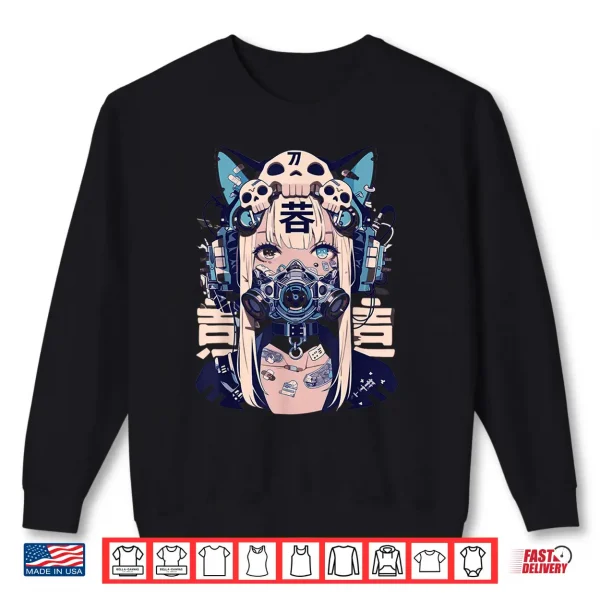 Sweatshirt Techwear Harajuku Cat Girl Shirt