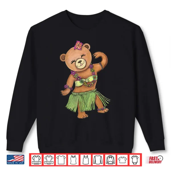 Sweatshirt Teddy Bear Hula Girl Shirt