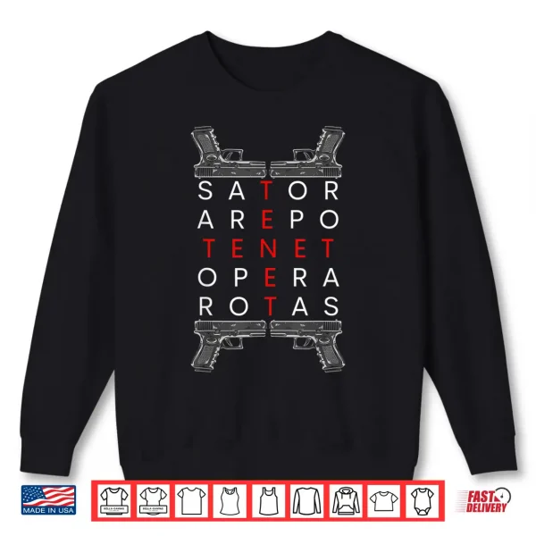 Sweatshirt Tenet Square Pistols Sentence Palindrome I Movie Sign Poster Shirt