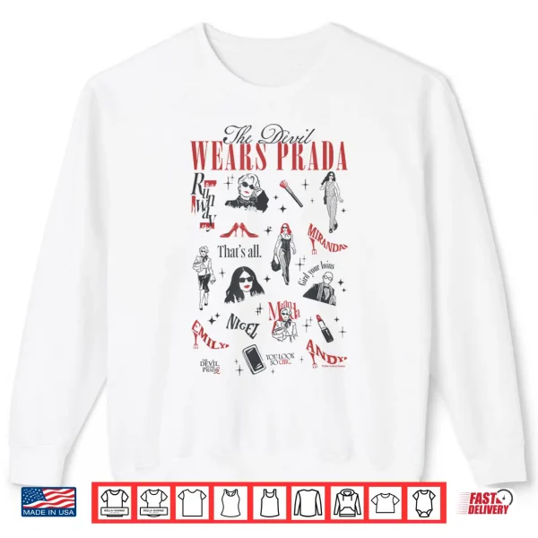 Sweatshirt The Devil Wears Prada 2 Minimalistic Art Icons Collage Shirt