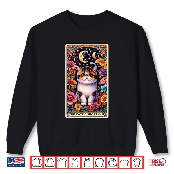 Sweatshirt The Exotic Shorthair Cat Tarot Card Shirt