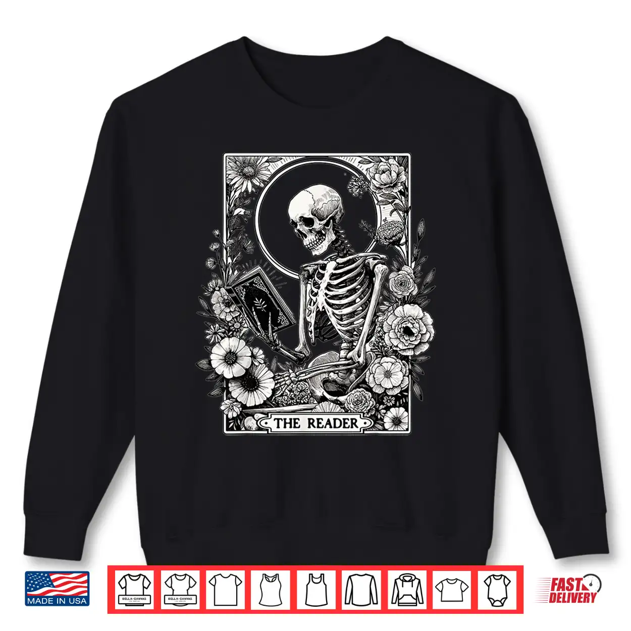 The Reader Skeleton Book Lover Tarot Card Reading Funny Book Shirt The Reader Skeleton Book Lover Tarot Card Reading Funny Book Shirt