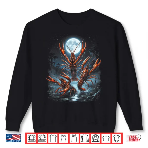 Sweatshirt Three Crawfish Moon Shirt