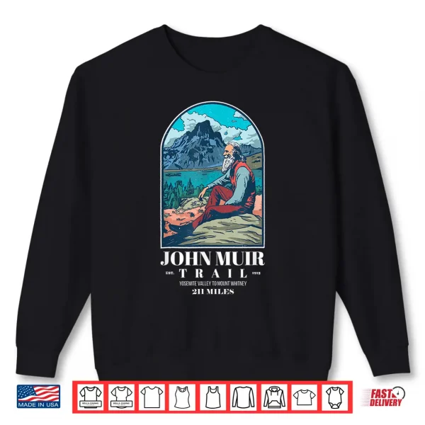 Sweatshirt Thru Hiking Souvenir Backpacking John Muir Trail Shirt