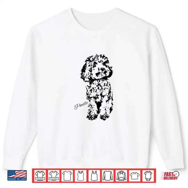 Sweatshirt Toy Poodle Cute Dog Lover Gift For Adult Kids Black Shirt
