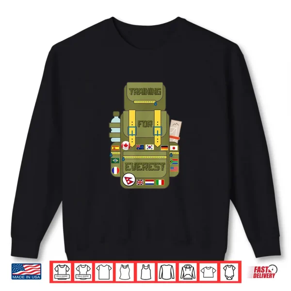 Sweatshirt Training For Everest Base Camp Backpacking Flag Patch Hiking Shirt