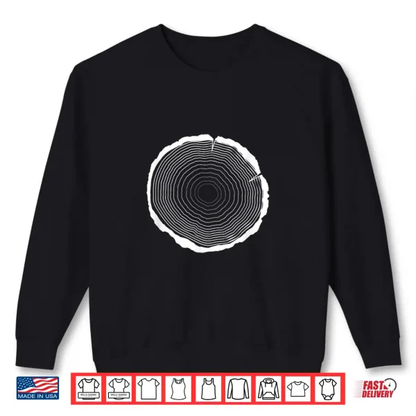 Sweatshirt Tree Rings Outdoor Camping Backpacking Hiking Shirt