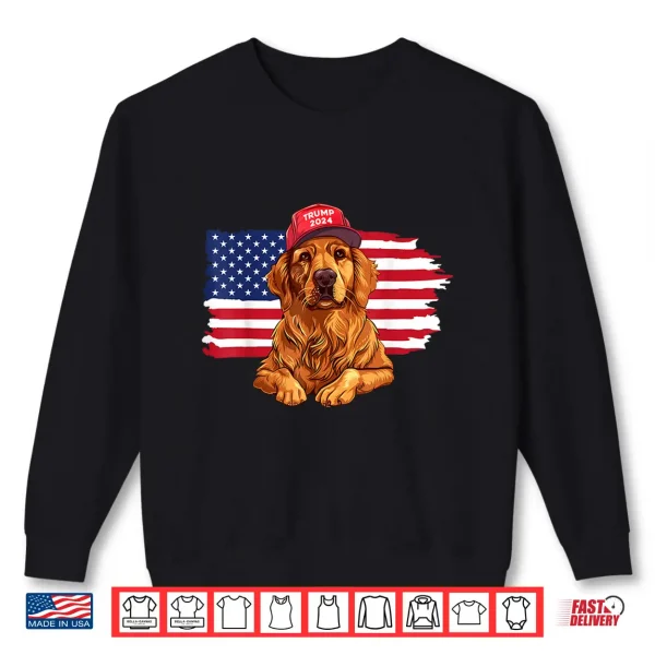 Sweatshirt Trump 2024 Dog Dogs Golden Retriever Donald Trump 2024 Shirt