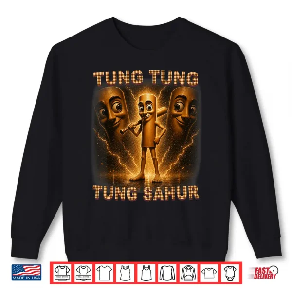 Sweatshirt Tung Tung Tung Sahur is Calling Italian Brainrot Meme Kid Shirt