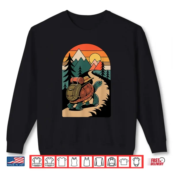 Sweatshirt Turtle Hiking Camping Camp Camper Backpacking Shirt