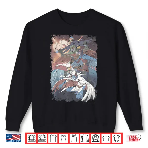 Sweatshirt US Manga Gatchaman Poster Planet Distressed 01 H Shirt